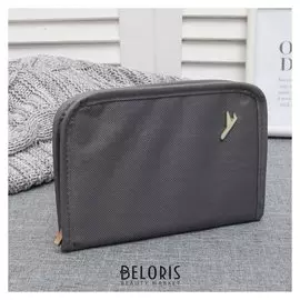 Кошелёк туристический, органайзер, отдел с карманами на молнии, цвет серый