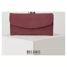 Кошелёк женский, 2 отдела на клапане, цвет бордовый