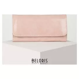 Кошелёк женский, 2 отдела на клапане, цвет пудра