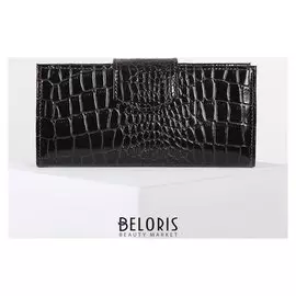 Кошелёк женский, 2 отдела на клапане, цвет коричневый