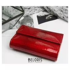 Кошелёк женский, 2 отдела на клапане, цвет красный