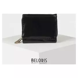 Кошелёк женский, 2 отдела на клапане, цвет чёрный