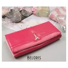Кошелёк женский, 2 отдела на клапане, цвет малиновый