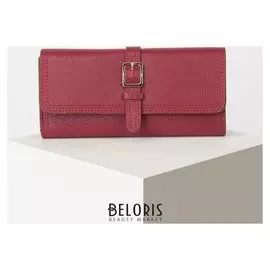 Кошелёк женский, 2 отдела на клапане, цвет красный