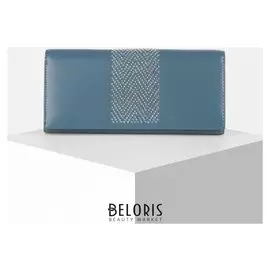 Кошелёк женский, 2 отдела на магните, цвет голубой