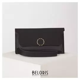 Кошелёк женский, 2 отдела на молнии, цвет чёрный