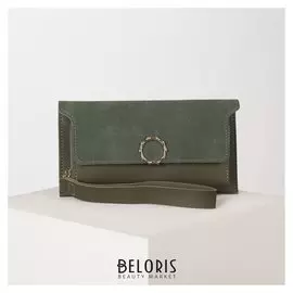 Кошелёк женский, 2 отдела на молнии, цвет зелёный