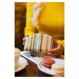 Кошелёк женский, 2 отдела на молнии, цвет разноцветный