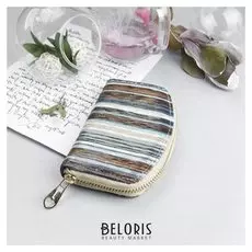 Кошелёк женский, 2 отдела на молнии, цвет разноцветный