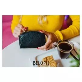 Кошелёк женский, 2 отдела на молнии, цвет чёрный