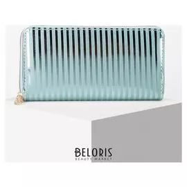 Кошелёк женский, 2 отдела на молнии, цвет голубой