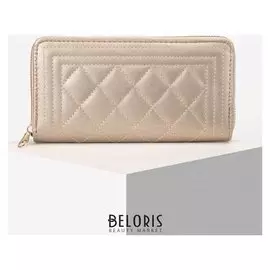 Кошелёк женский, 2 отдела на молнии, цвет серебристый