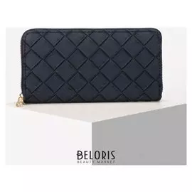 Кошелёк женский, 2 отдела на молнии, цвет синий