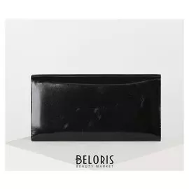 Кошелёк женский, 3 отдела на клапане, цвет чёрный