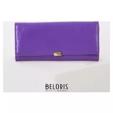 Кошелёк женский, 3 отдела на клапане, цвет фиолетовый