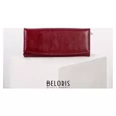 Кошелёк женский, 3 отдела на клапане, цвет бордовый