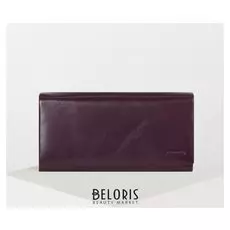 Кошелёк женский, 3 отдела на клапане, цвет фиолетовый