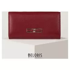 Кошелёк женский, 3 отдела на клапане, цвет чёрный