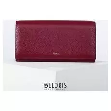 Кошелёк женский, 3 отдела на клапане, цвет бордовый