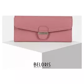 Кошелёк женский, 3 отдела на клапане, цвет розовый