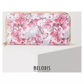Кошелёк женский, 3 отдела на молнии, цвет розовый