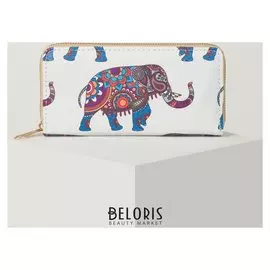 Кошелёк женский, 3 отдела на молнии, цвет белый