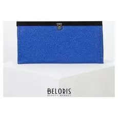 Кошелёк женский, 4 отдела на хлопушке, цвет синий