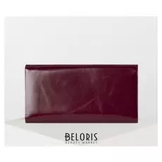 Кошелёк женский, 4 отдела на клапане, цвет бордовый