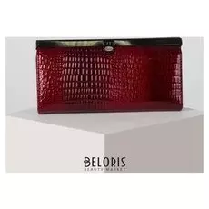 Кошелёк женский, 5 отделов на хлопушке, цвет бордовый