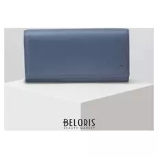 Кошелёк женский, 5 отделов на клапане, цвет синий