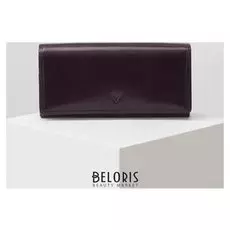 Кошелёк женский, 5 отделов на клапане, цвет фиолетовый