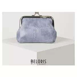 Кошелёк женский, отдел на фермуаре, цвет голубой