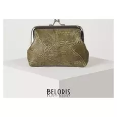 Кошелёк женский, отдел на фермуаре, цвет хаки