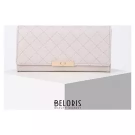 Кошелёк женский, отдел на клапане, цвет белый