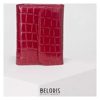 Кошелёк женский, отдел на клапане, цвет красный