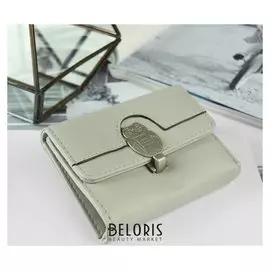 Кошелёк женский, отдел на клапане, цвет серый