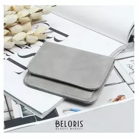 Кошелёк женский, отдел на клапане, цвет серый