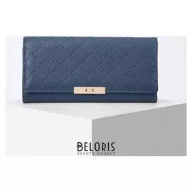 Кошелёк женский, отдел на клапане, цвет синий