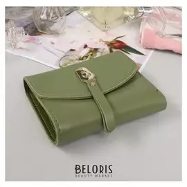 Кошелёк женский, отдел на клапане, цвет зелёный