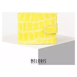 Кошелёк женский, отдел на клапане, цвет жёлтый