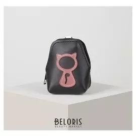 Кошелёк женский, отдел на молнии, цвет чёрный