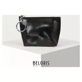 Кошелёк женский, отдел на молнии, цвет чёрный