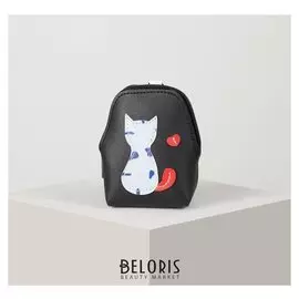 Кошелёк женский, отдел на молнии, цвет чёрный