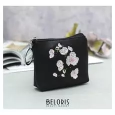 Кошелёк женский, отдел на молнии, цвет чёрный