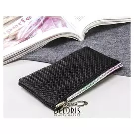 Кошелёк женский, отдел на молнии, цвет чёрный