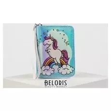 Кошелёк женский, отдел на молнии, цвет голубой