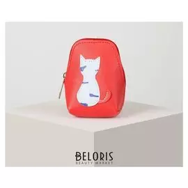 Кошелёк женский, отдел на молнии, цвет красный