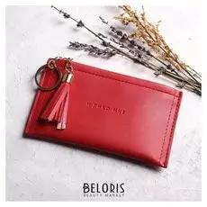 Кошелёк женский, отдел на молнии, цвет красный