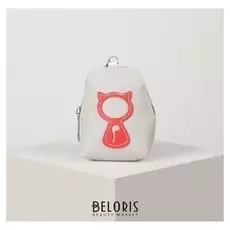 Кошелёк женский, отдел на молнии, цвет серый