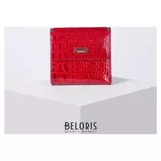 Кошелёк женский, с потайным карманом, цвет красный